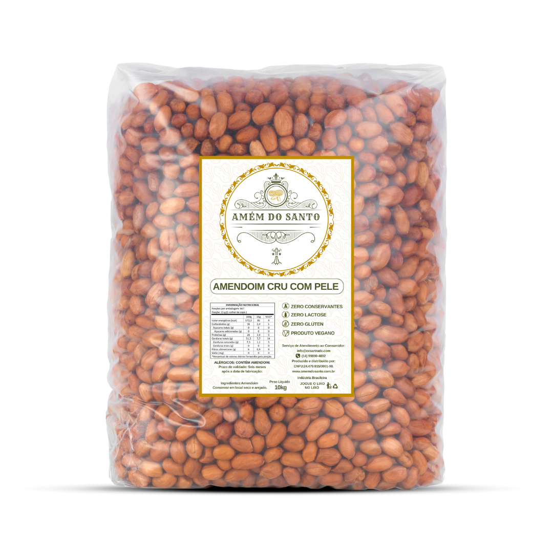 Amendoim cru com pele