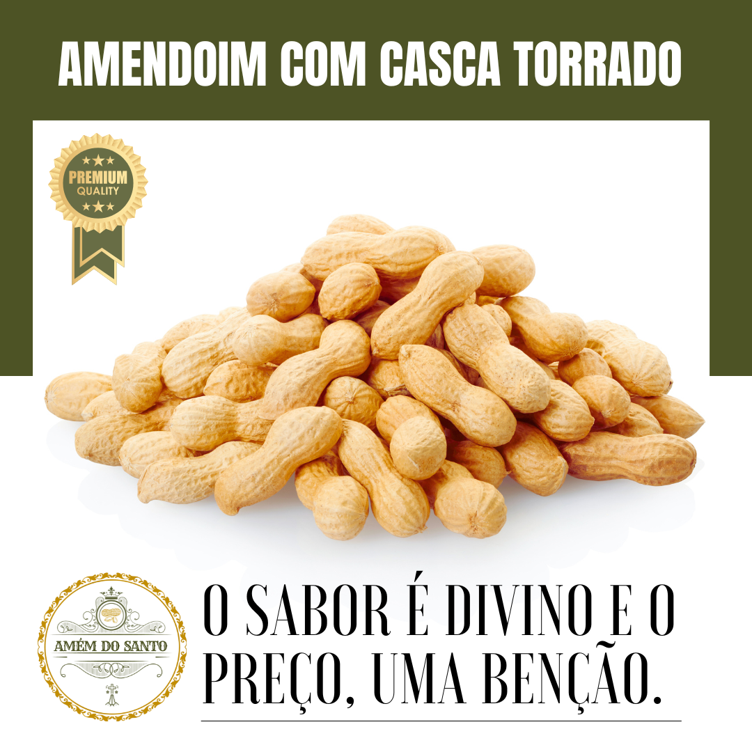Amendoim com casca torrado