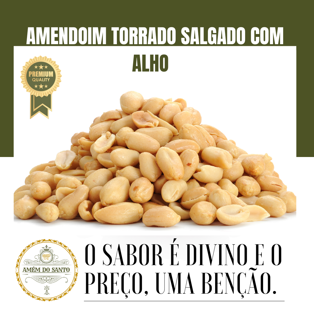 Amendoim Torrado Salgado com Alho