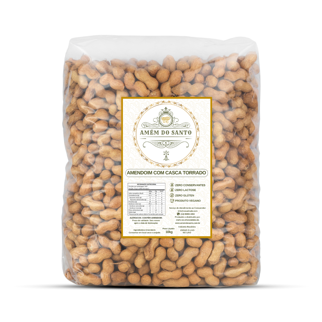 Amendoim com casca torrado