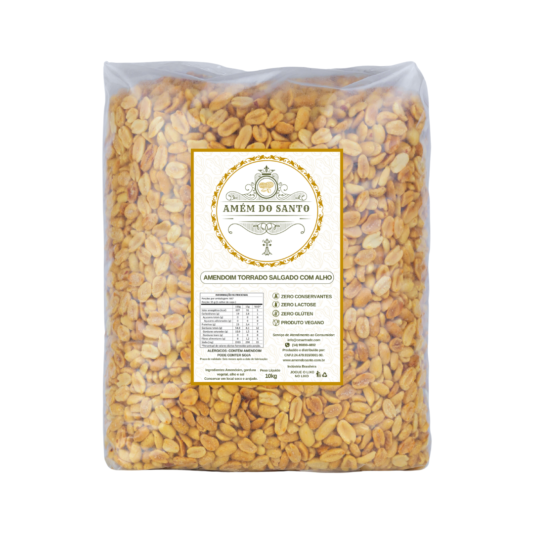 Amendoim Torrado Salgado com Alho